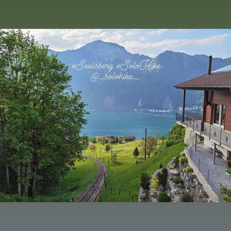 Schoene Ferienwohnung In Traumlage Fewo Solohike Seelisberg Exteriör bild