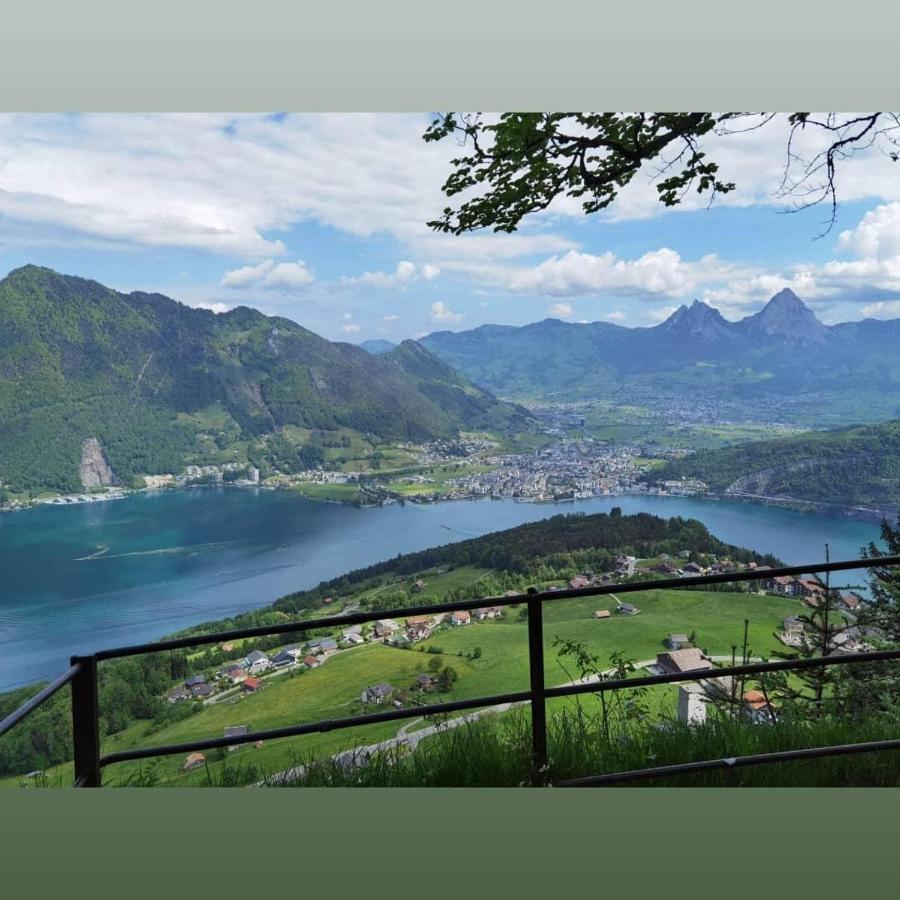 Schoene Ferienwohnung In Traumlage Fewo Solohike Seelisberg Exteriör bild
